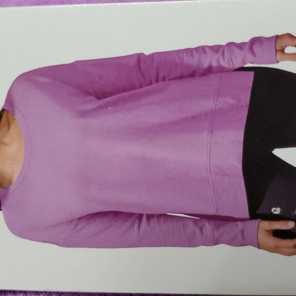 90 Degree by Reflex Luxe Side Slit Sweatshirt in Plumeria Purple Size XXL - Picture 1 of 8